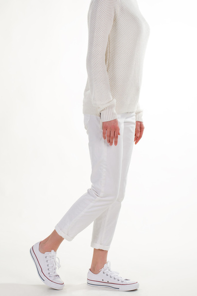 Girl in white trousers. - Photo, Image