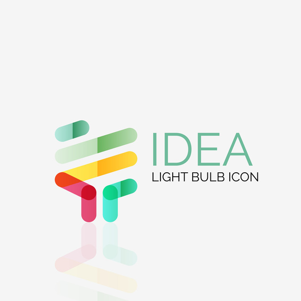Logo, lampadina vettoriale astratta lineare geometrica business icon. Idea concetto
 - Vettoriali, immagini
