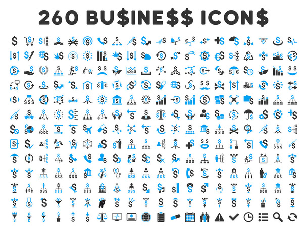 260 Flat Vector Business Icons - Vector, Image