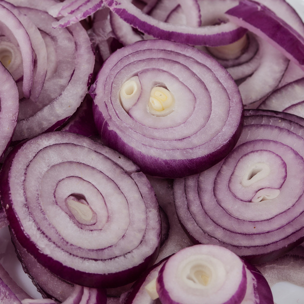 close up of sliced red onion - Photo, image