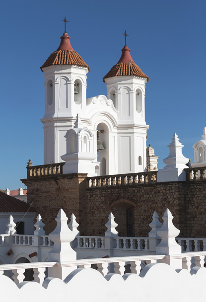 San Felipe Neri μοναστήρι από την εκκλησία La Merced σε Sucre, Bolivi - Φωτογραφία, εικόνα