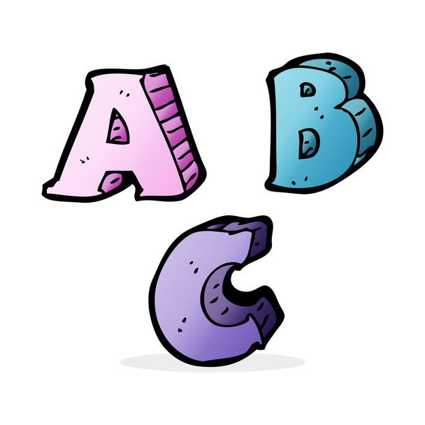 Cartoon ABC lettere
 - Vettoriali, immagini
