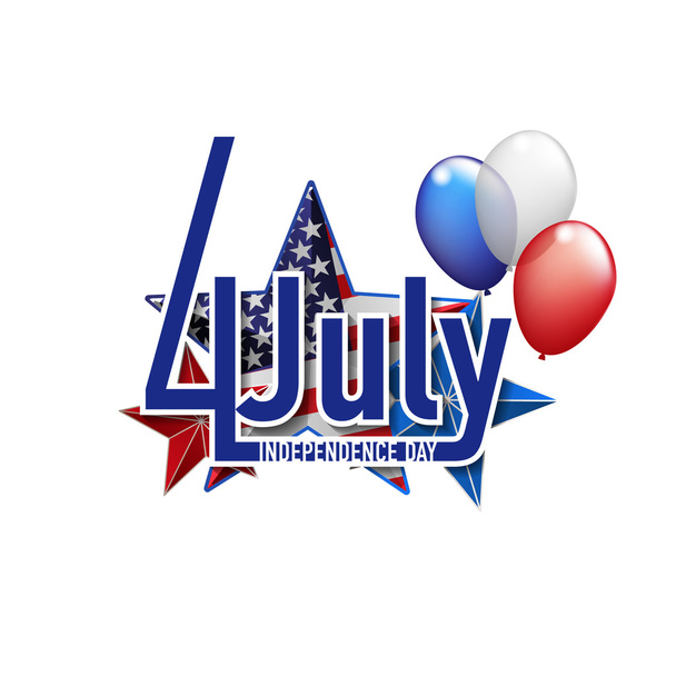 4th July Independance Day background - Vector, Imagen