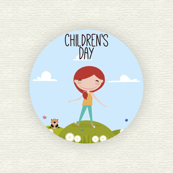 Happy children day - Vector, Image