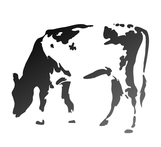 силует плямисті корови
 - Вектор, зображення