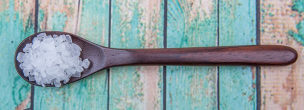 Sea Salt Wooden Spoon - Photo, Image
