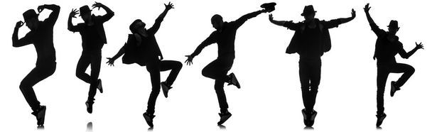 Σιλουέτες χορευτών σε χορευτική έννοια - Φωτογραφία, εικόνα