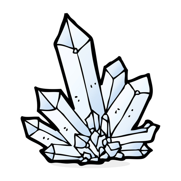 cartoon illustration of crystals - Vektör, Görsel