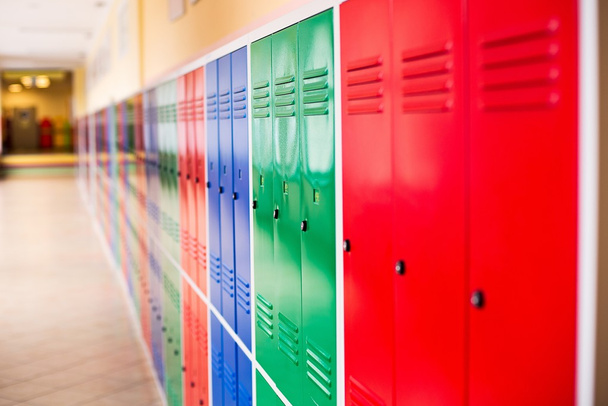Colorful metal lockers - Photo, Image