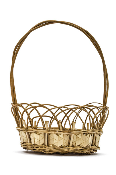 Handmade Empty Wooden Basket Stock Photo, Picture and Royalty Free Image.  Image 30889865.