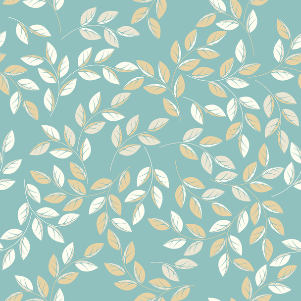 Cute endless pattern with stylish leaves - Vektör, Görsel