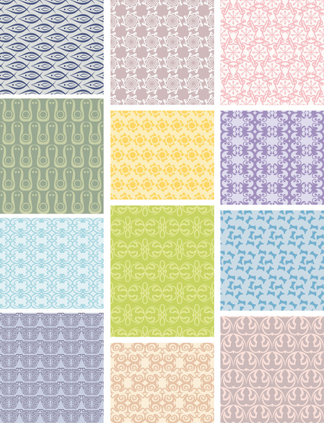 Set of seamless patterns - Vettoriali, immagini