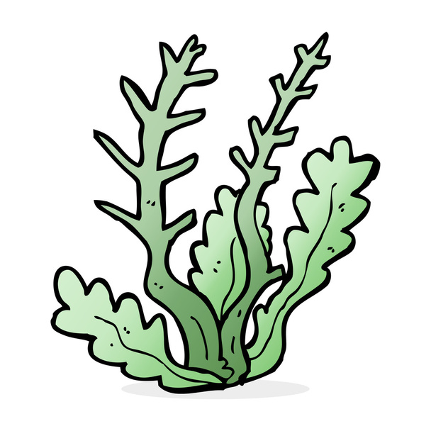 rajzfilm illusztráció, tengeri alga - Vektor, kép