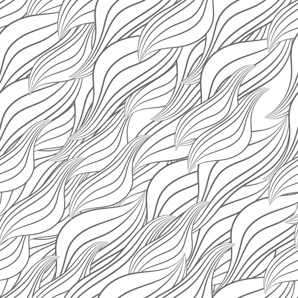 Muster mit Blättern und Linien - Vektor, Bild