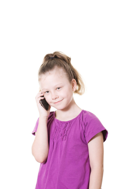 mladá dívka pomocí mobilního telefonu - Fotografie, Obrázek