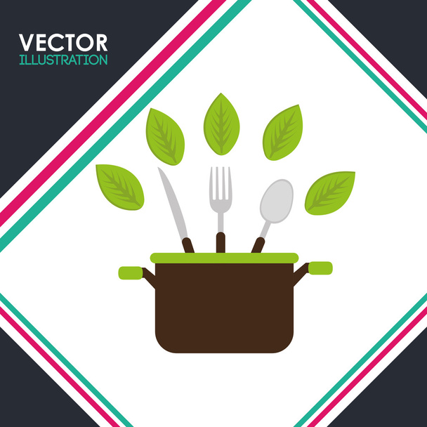 vegetarian food design - Wektor, obraz