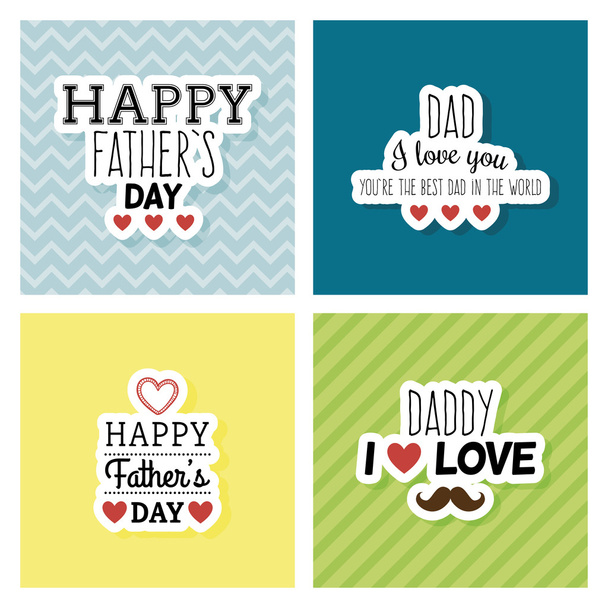 Happy Father Day - Vector, Imagen