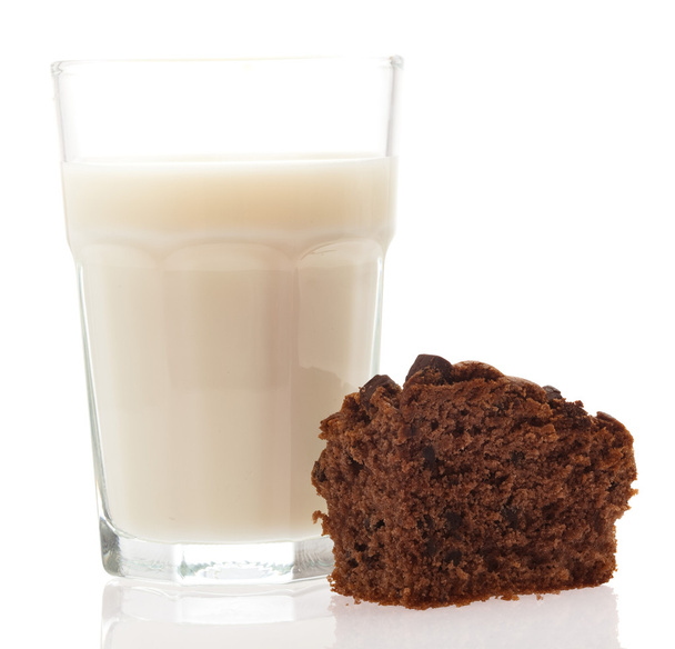 Milk and brownie - Photo, Image