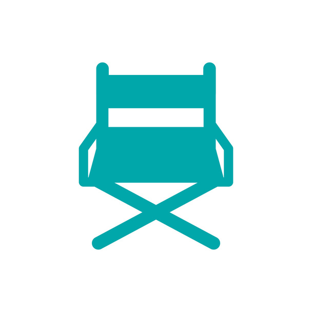 Director's chair icon. Chair icon. Concept flat style design illustration icon. - Photo, Image