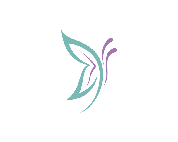 Plantilla de logotipo de mariposa belleza - Vector, imagen