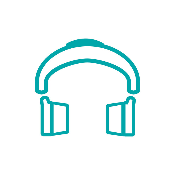 headphone icon. Earphones icon. Concept flat style design illustration icon. - Photo, Image