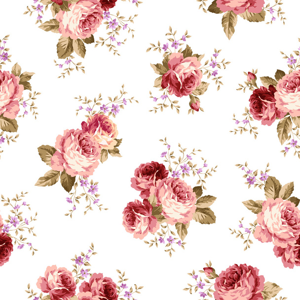 Rose flower pattern, - Vektori, kuva