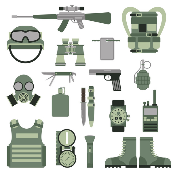 Amerikai vagy NATO csapat katonai hadsereg szimbólumok vektoros illusztráció - Vektor, kép