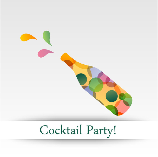 Cartão de convite colorido coquetel partido
 - Vetor, Imagem