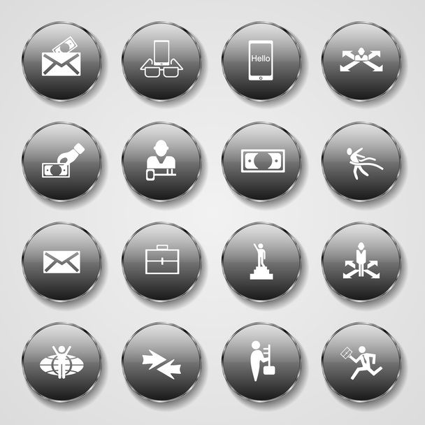 Collection set of flat icons business theme - Vettoriali, immagini