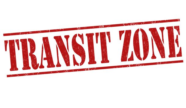 Transit zone stamp - Vector, Image