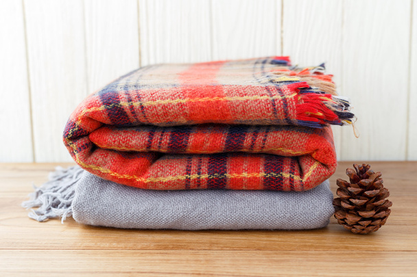 Κουβέρτα και scarft για το χειμώνα - Φωτογραφία, εικόνα