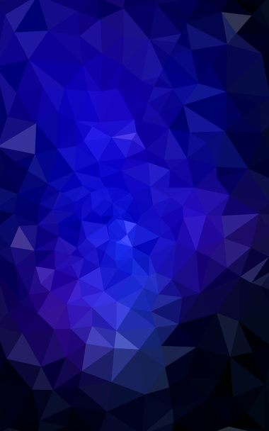 Σκούρο μπλε πολυγωνικό design pattern, που αποτελείται από τρίγωνα και κλίση στο στυλ του origami. - Φωτογραφία, εικόνα