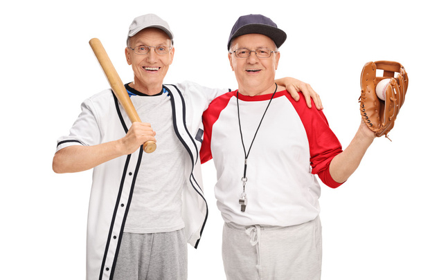 Two senior men in baseball sportswear  - Fotó, kép