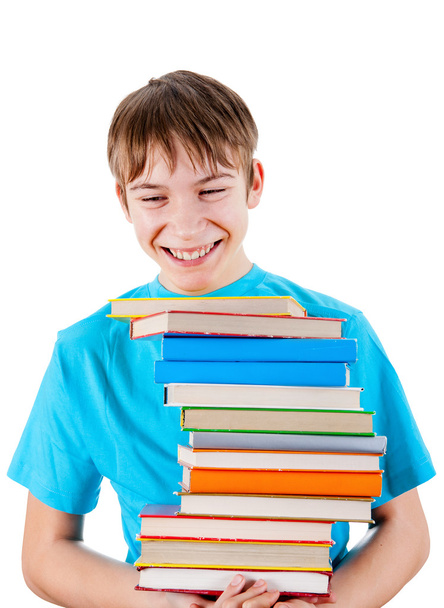 Kid with the Books - Photo, image