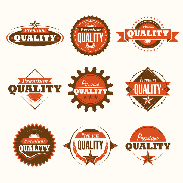 Set of premium quality labels. - Vector, imagen