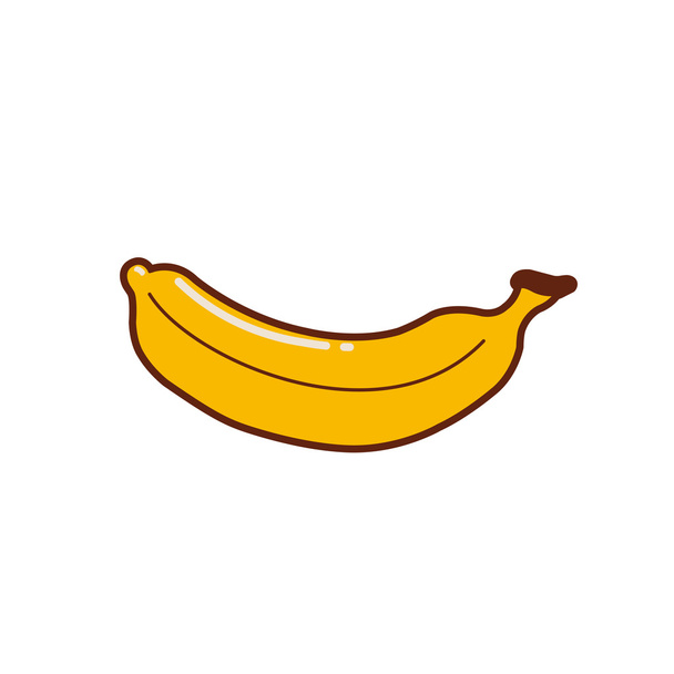 Żółty jednego banana - Wektor, obraz