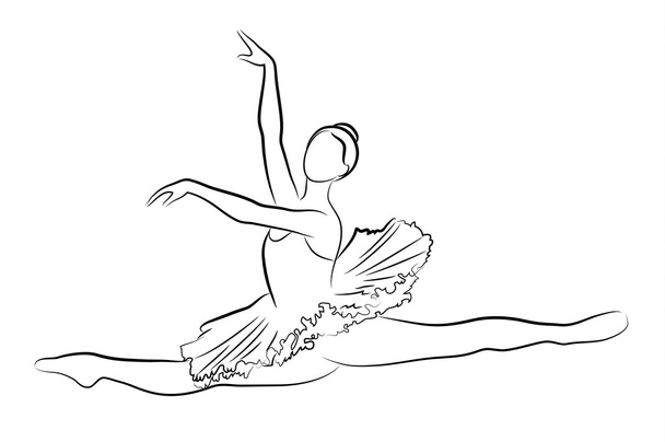 Dancing ballerina, Illustration - Vector, Image