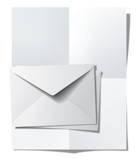 Folded paper sheet and envelopes - Vecteur, image