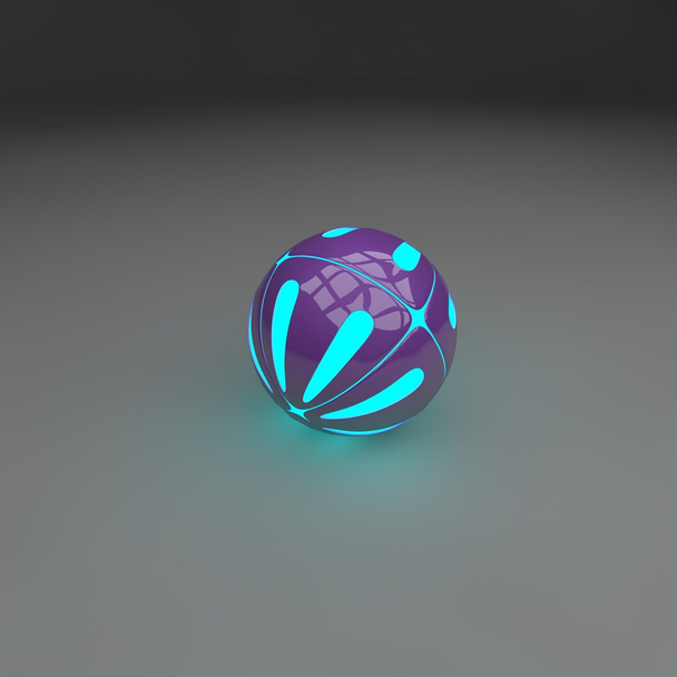 Violet tech ball - Foto, Bild