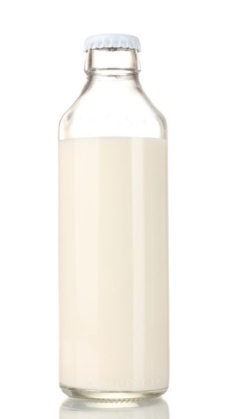 Bottle of milk isolated on white - Foto, afbeelding