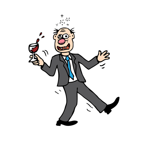 opilý karikatura člověka - Vektor, obrázek