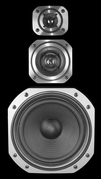 Drie stereoluidsprekers - Foto, afbeelding