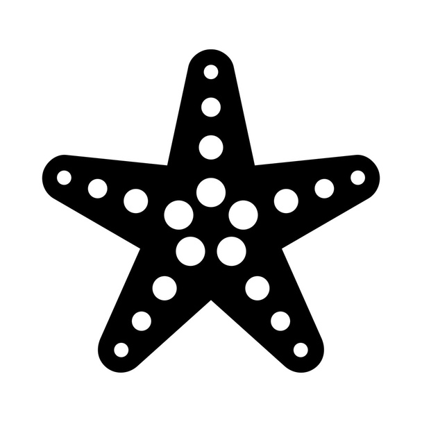 Playa estrella de mar vida marina Vector icono
 - Vector, Imagen