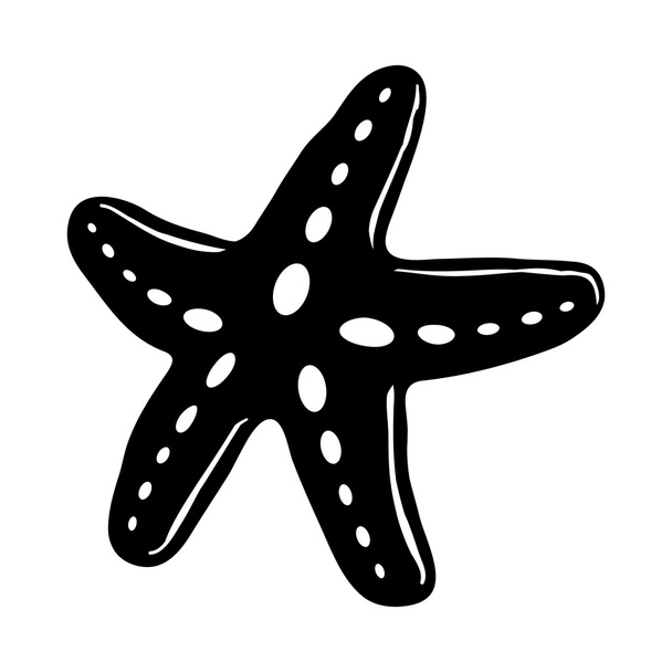 Strand Starfish zee leven Vector Icon - Vector, afbeelding
