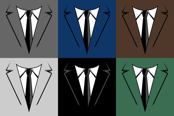 Traje formal de negocios & Tie Outfit icono de vector
 - Vector, imagen