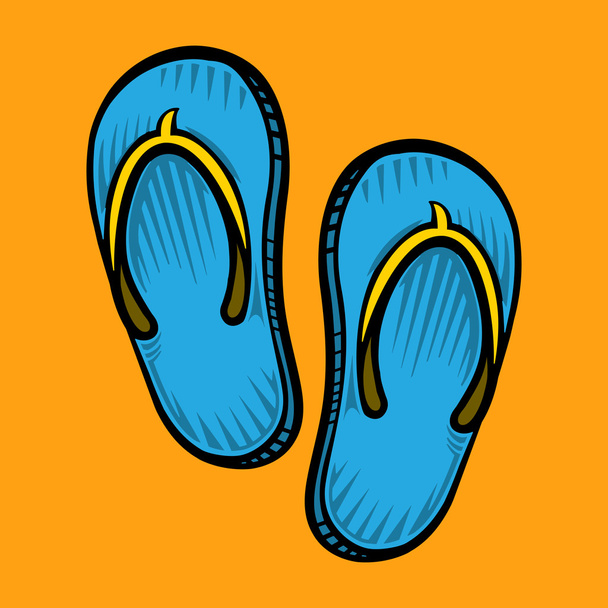 Infradito estate pantofole da spiaggia scarpe vettoriale icona
 - Vettoriali, immagini