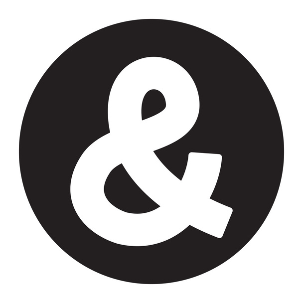 Ampersand Keyboard And Symbol vector icon - Vector, imagen