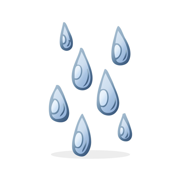 σταγόνες βροχής ελεύθερο συντάσσονται κινουμένων σχεδίων - Διάνυσμα, εικόνα