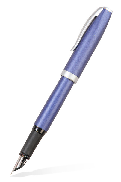 Penna a inchiostro blu isolata
 - Foto, immagini