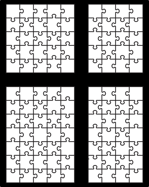 чотири білі головоломки
 - Вектор, зображення